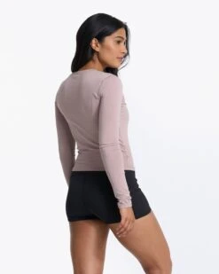 Long-Sleeve Coast Crop Crew | Umber -Funktion One Style VW1084UMB 2121