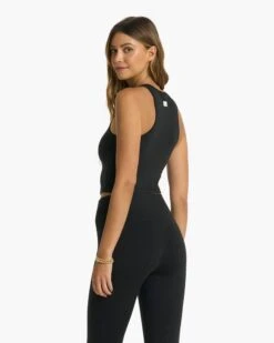 Granite Heathered Zip Tank | Black Heather -Funktion One Style VW1085HBK SP23 W ECOMM TOPS 0356 1X1 7afc5568 f9ec 421b 9772 6076e213b518