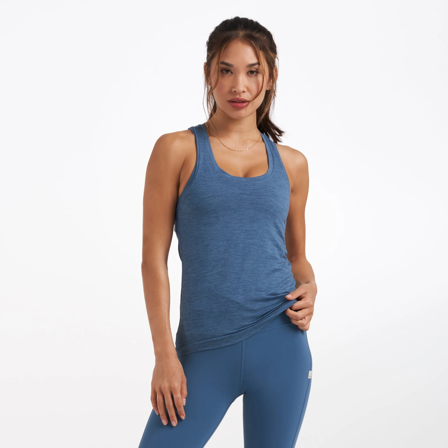 Lux Performance Tank | Pool Blue Heather 3 Lux Performance Tank | Pool Blue Heather