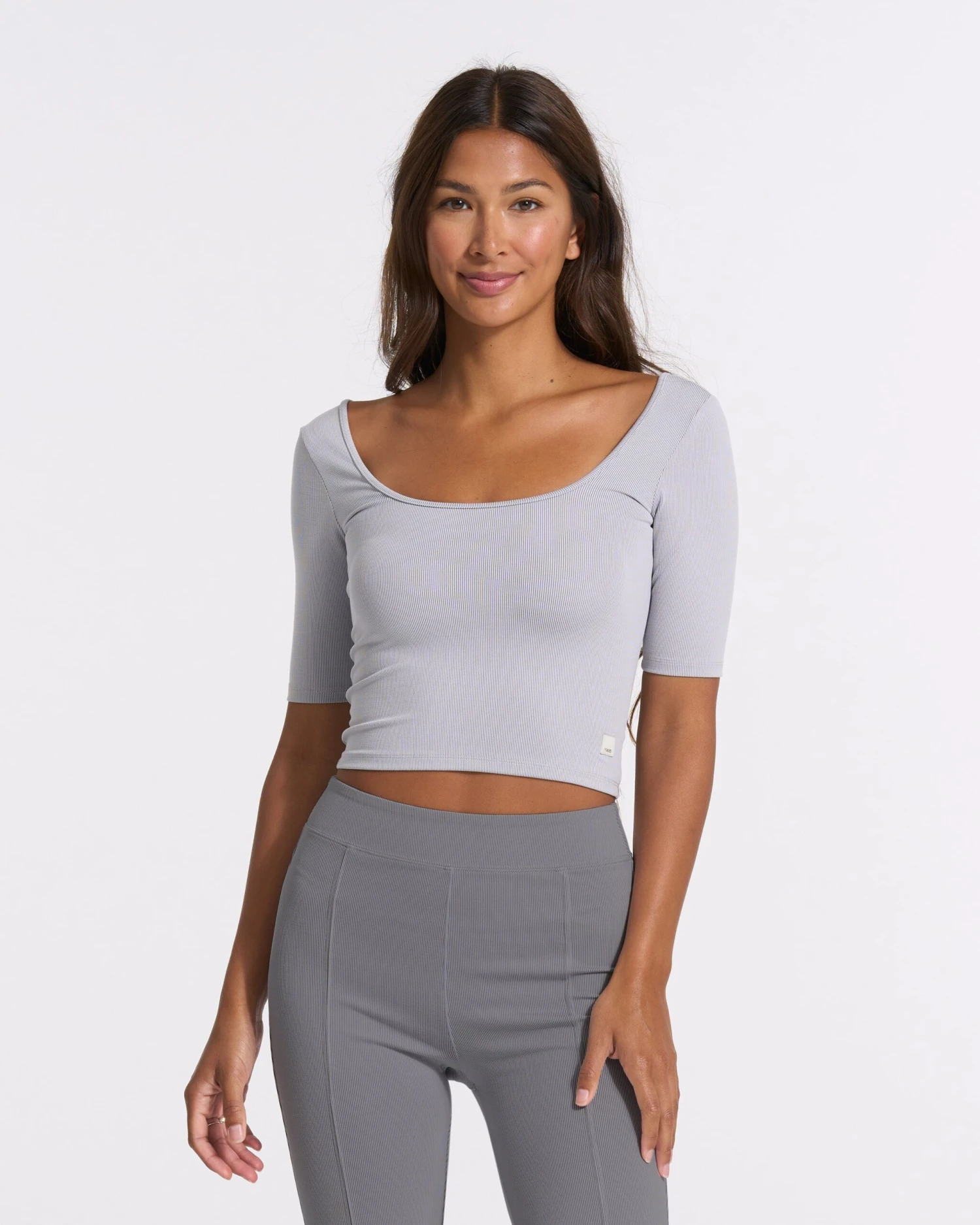 Lux Rib Avant Top | Pale Grey Heather 3 Lux Rib Avant Top | Pale Grey Heather