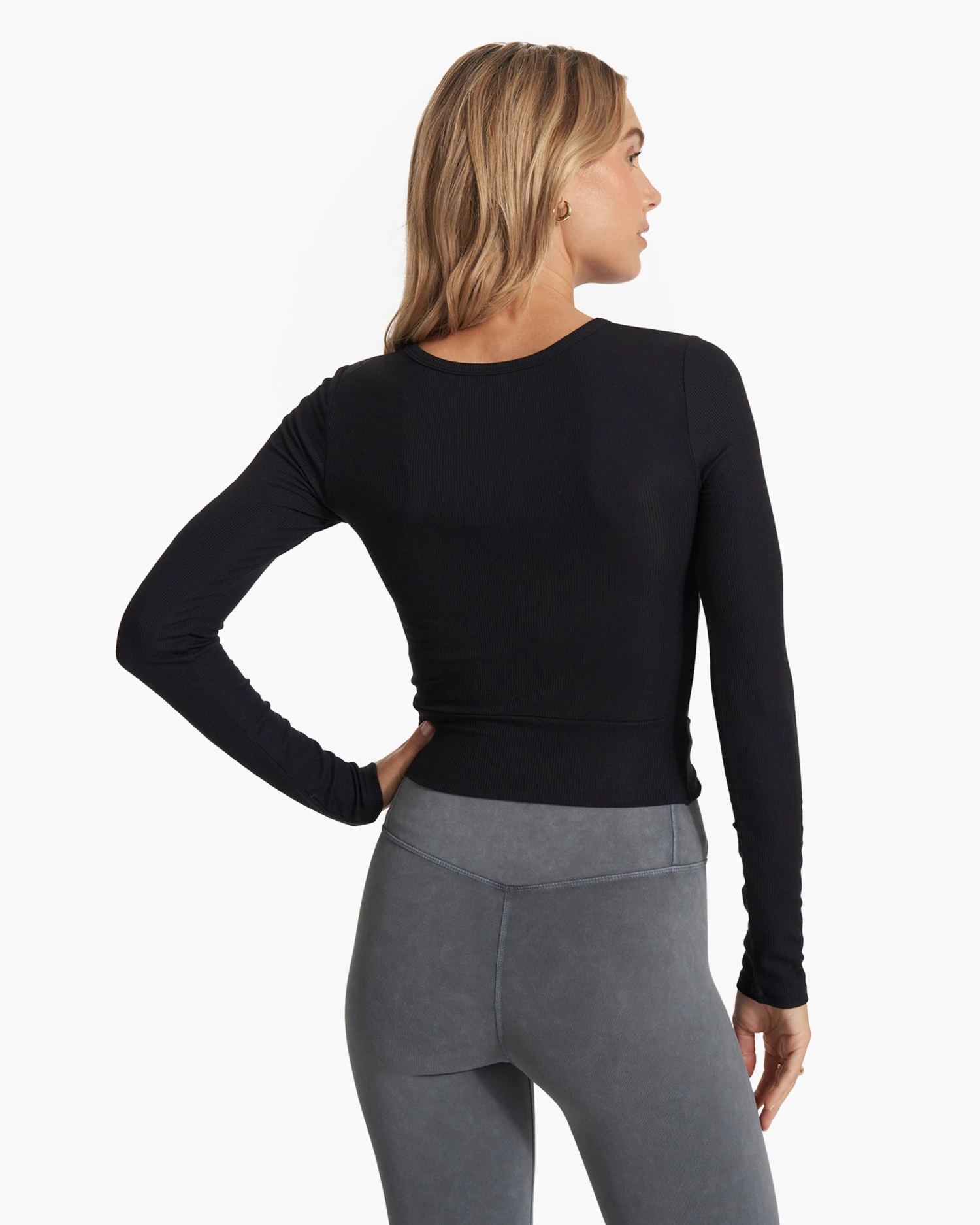 Long Sleeve Cove Twist Tee | Black 5 Long Sleeve Cove Twist Tee | Black - Image 3