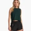 Feather Crop Tank | Grass -Funktion One Style VW1119GRS FA23 W ECOMM TOPS FRONT TOPS 3