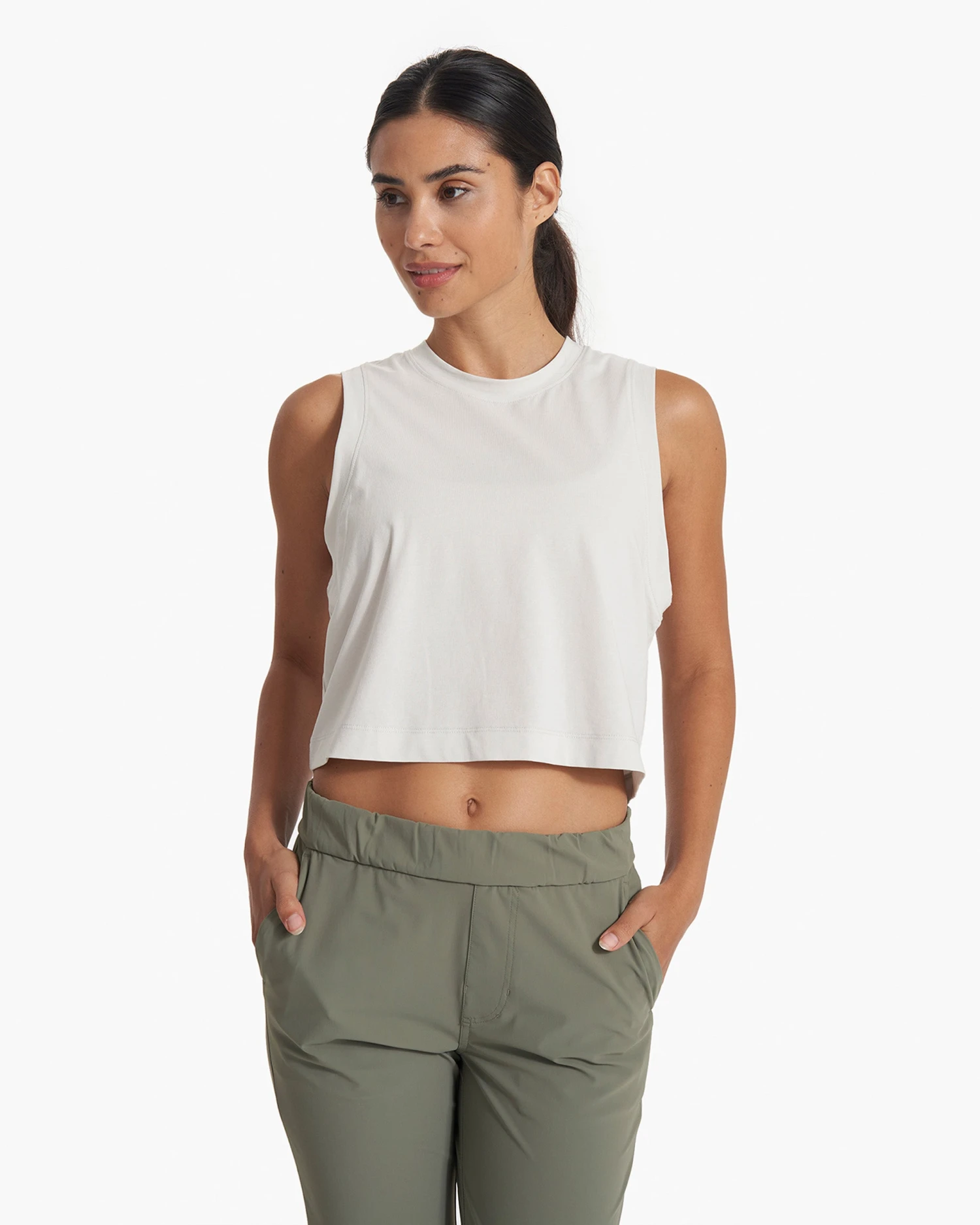 Feather Crop Tank | Salt 3 Feather Crop Tank | Salt