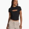 Cove Cut Out Tee | Black -Funktion One Style VW1120BLK FA23 W ECOMM TOPS FRONT TOPS 3