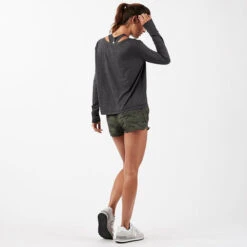 Lux Performance Long Sleeve Tee | Charcoal Heather -Funktion One Style VW120HCC 3