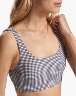 Daily Bra | White Gingham Plaid 13 Daily Bra | White Gingham Plaid -Funktion One Style VW158WGP FA23 M ECOMM sportsbras DETAIL 2