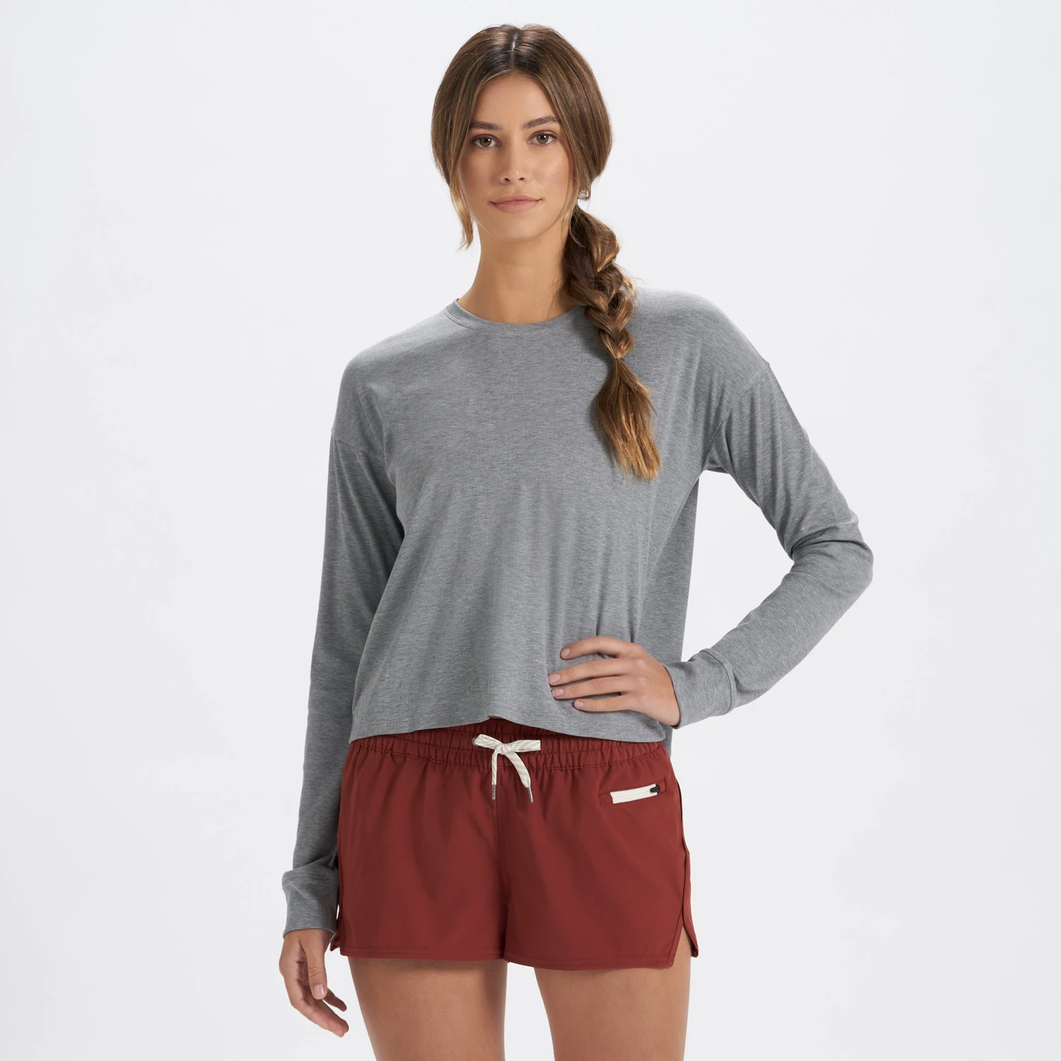 Long-Sleeve Pose Tee | Medium Heather Grey 3 Long-Sleeve Pose Tee | Medium Heather Grey
