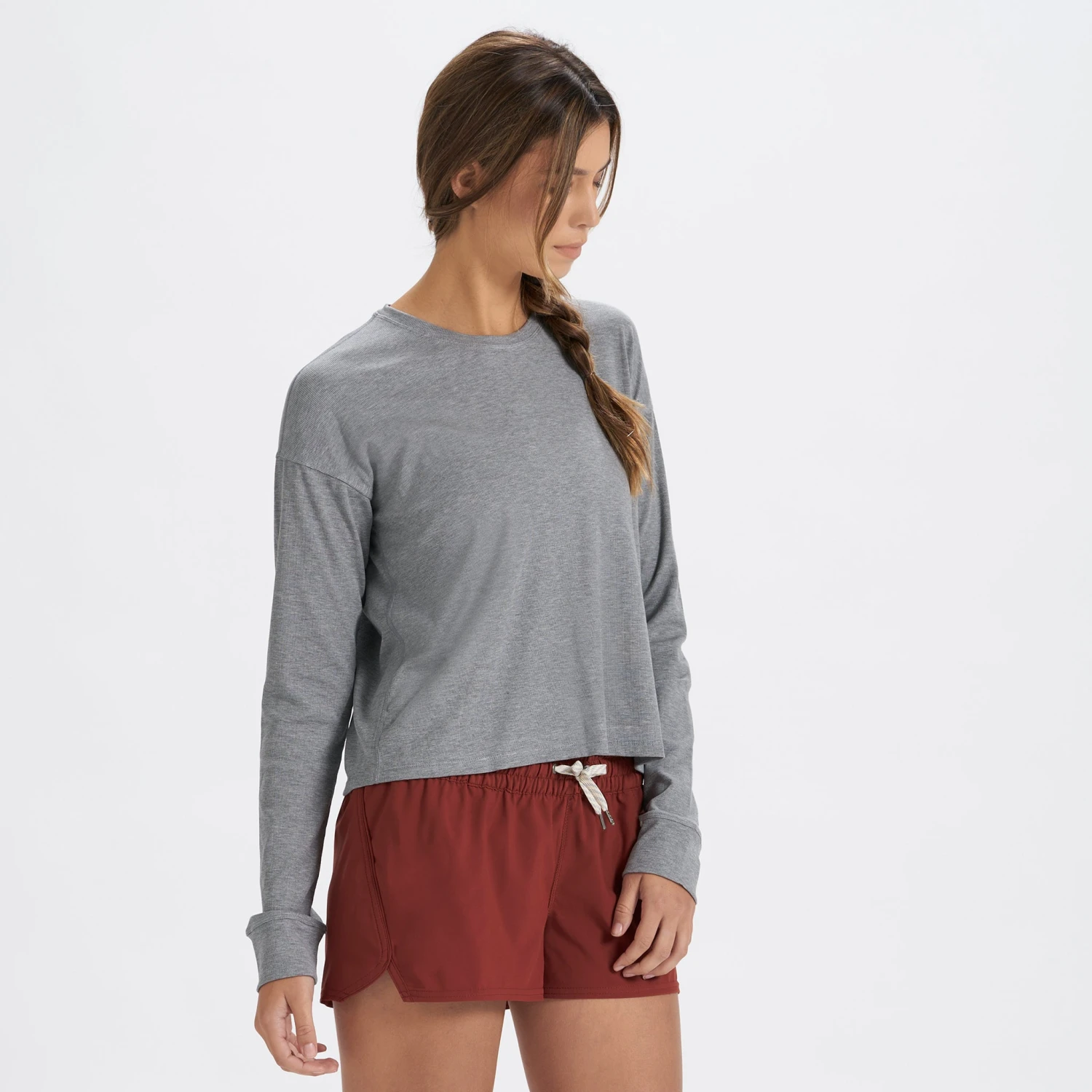 Long-Sleeve Pose Tee | Medium Heather Grey 4 Long-Sleeve Pose Tee | Medium Heather Grey - Image 2