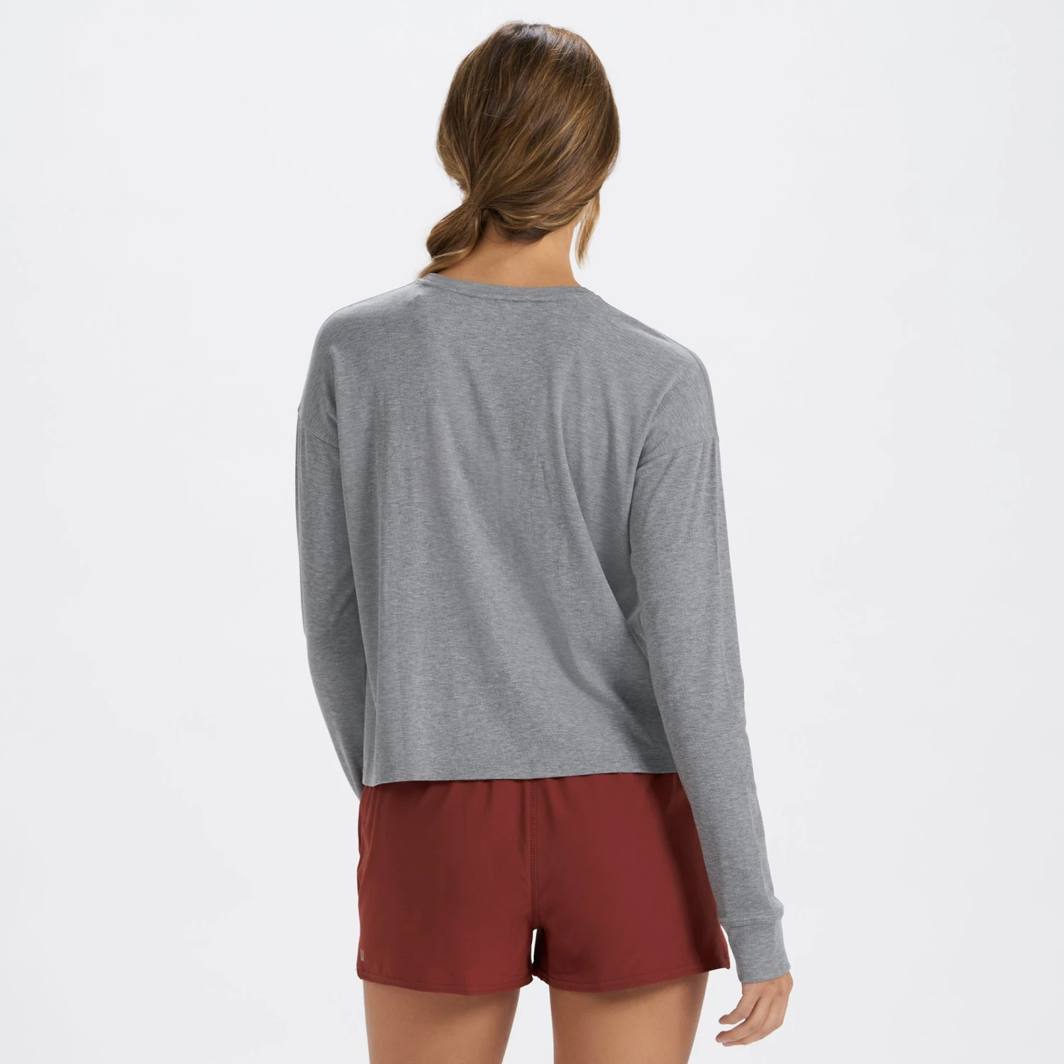 Long-Sleeve Pose Tee | Medium Heather Grey 5 Long-Sleeve Pose Tee | Medium Heather Grey - Image 3