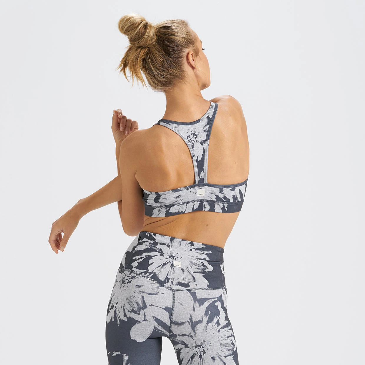 Bella Bra | Charcoal Big Flower 5 Bella Bra | Charcoal Big Flower - Image 3