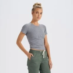 Pose Fitted Tee | Medium Heather Grey 16 Pose Fitted Tee | Medium Heather Grey -Funktion One Style VW169MHG 2