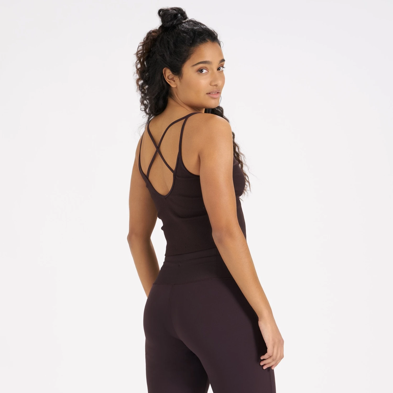 Rib Crop Tank | Dark Cherry 4 Rib Crop Tank | Dark Cherry - Image 2