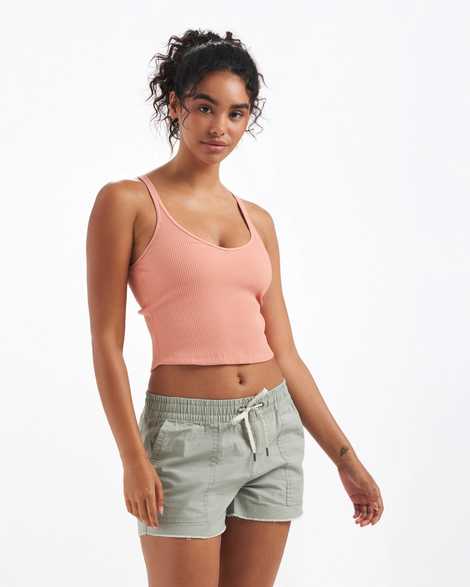 Rib Crop Tank | Light Cinnamon 3 Rib Crop Tank | Light Cinnamon