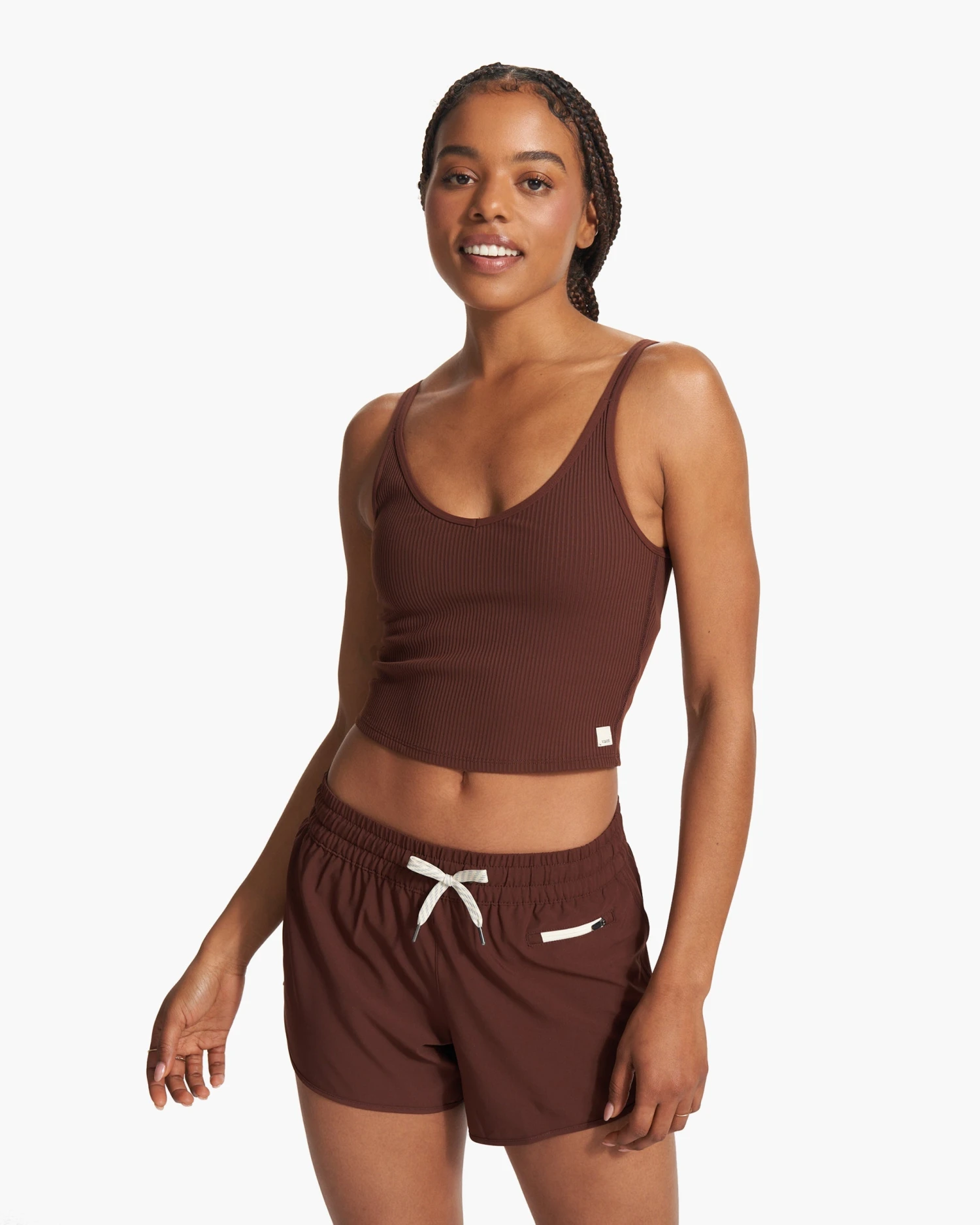Rib Crop Tank | Mulberry 3 Rib Crop Tank | Mulberry