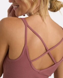 Rib Crop Tank | Rosewood -Funktion One Style VW189RSD 03139
