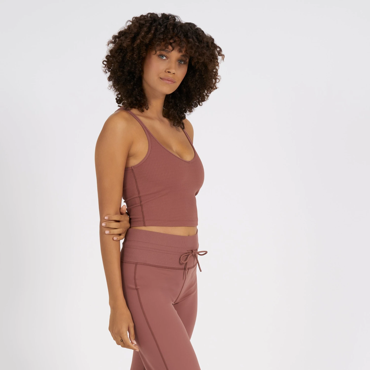 Rib Crop Tank | Terracotta 5 Rib Crop Tank | Terracotta - Image 3