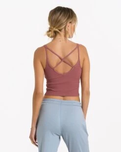 Rib Crop Tank | Rosewood -Funktion One Style VW198RSD 03274