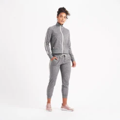 Eclipse Track Jacket | Heather Grey -Funktion One Style VW217HTG 4