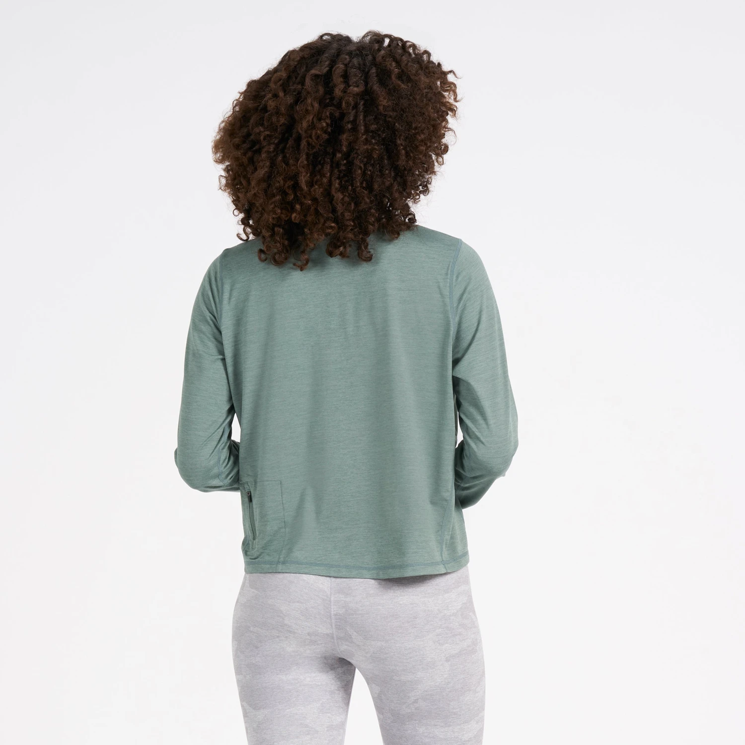 Crescent Half Zip | Kelp Heather 5 Crescent Half Zip | Kelp Heather - Image 3