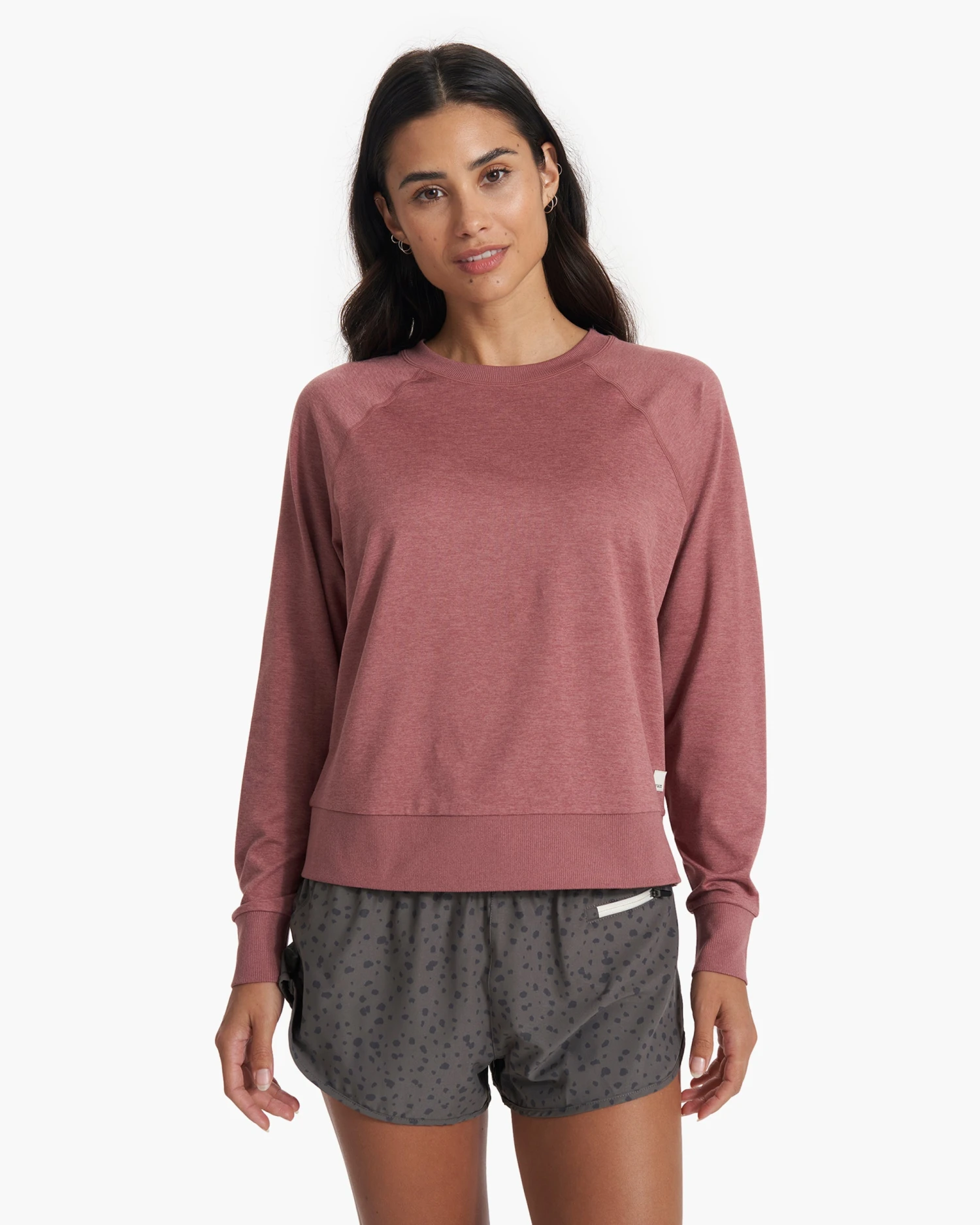 Long Sleeve Halo Crew | Marsala Heather 3 Long Sleeve Halo Crew | Marsala Heather