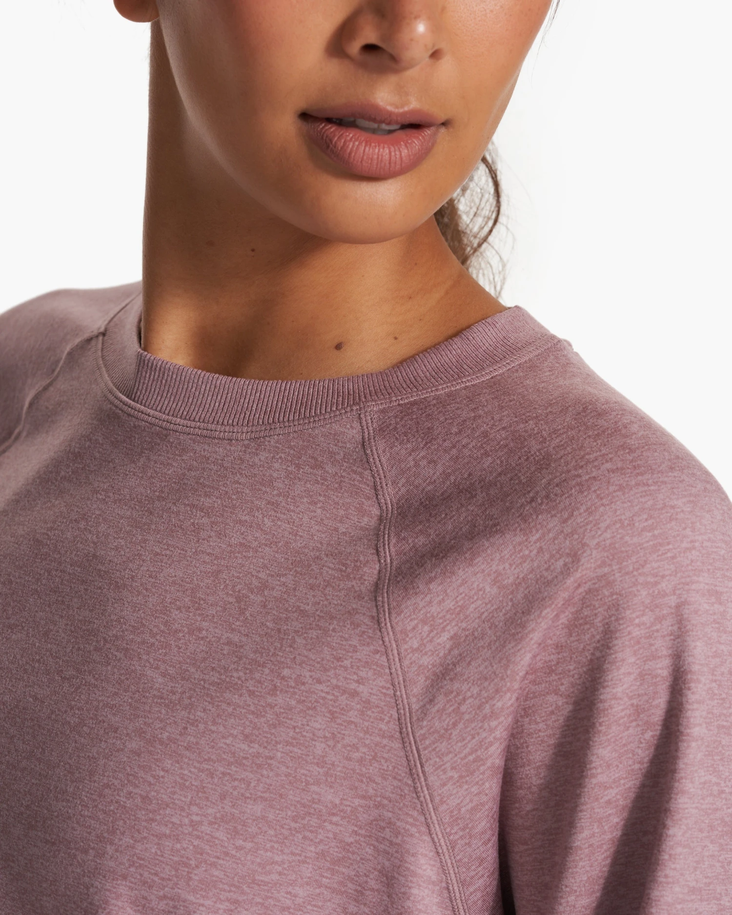 Long Sleeve Halo Crew | Orchid Heather 5 Long Sleeve Halo Crew | Orchid Heather - Image 3
