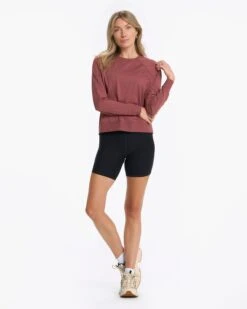 Long-Sleeve Halo Crew | Rosewood Heather 10 Long-Sleeve Halo Crew | Rosewood Heather -Funktion One Style VW241HRO 2563