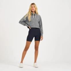 Halo Crop Funnel Neck | Heather Grey -Funktion One Style VW255HTG 4 8555e661 0367 40fd a825 e6d834221224