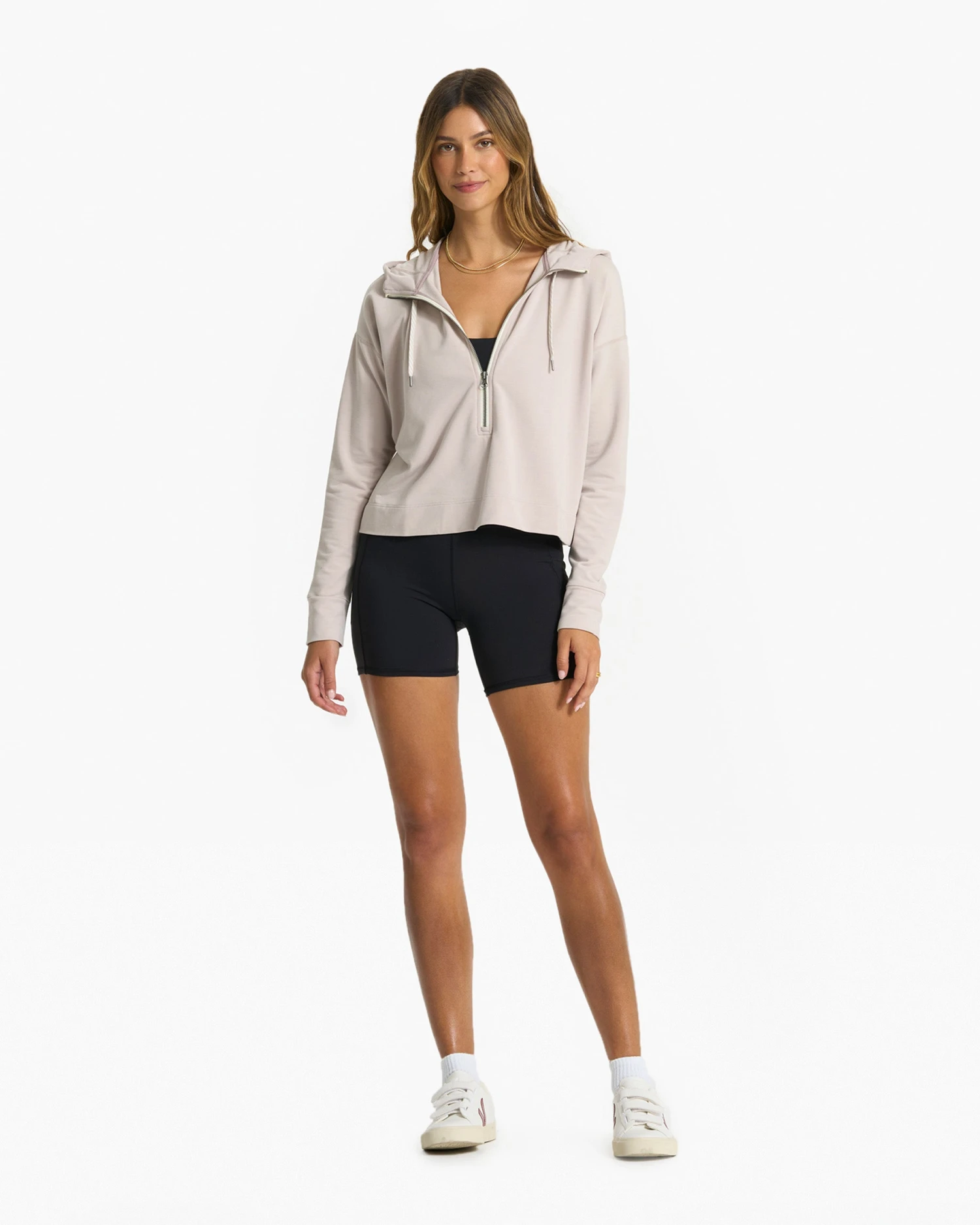 Vista Half Zip Hoodie | Oyster Heather 7 Vista Half Zip Hoodie | Oyster Heather - Image 5