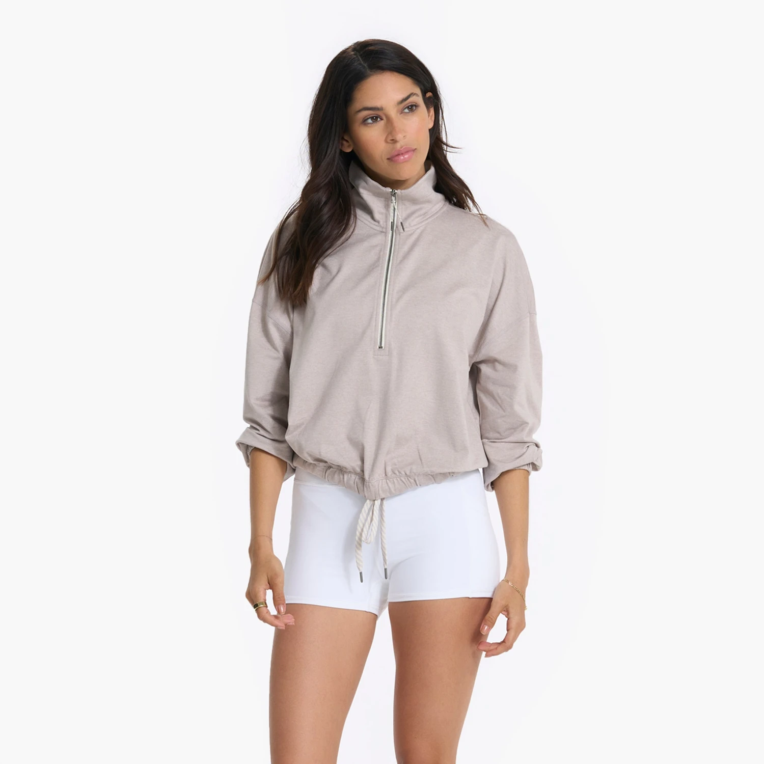 Halo Relaxed Half Zip | Oyster Heather 10 Halo Relaxed Half Zip | Oyster Heather - Image 8