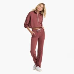 Halo Relaxed Half Zip | Rosewood Heather -Funktion One Style VW269HRO 1068