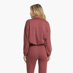 Halo Relaxed Half Zip | Rosewood Heather -Funktion One Style VW269HRO 1091