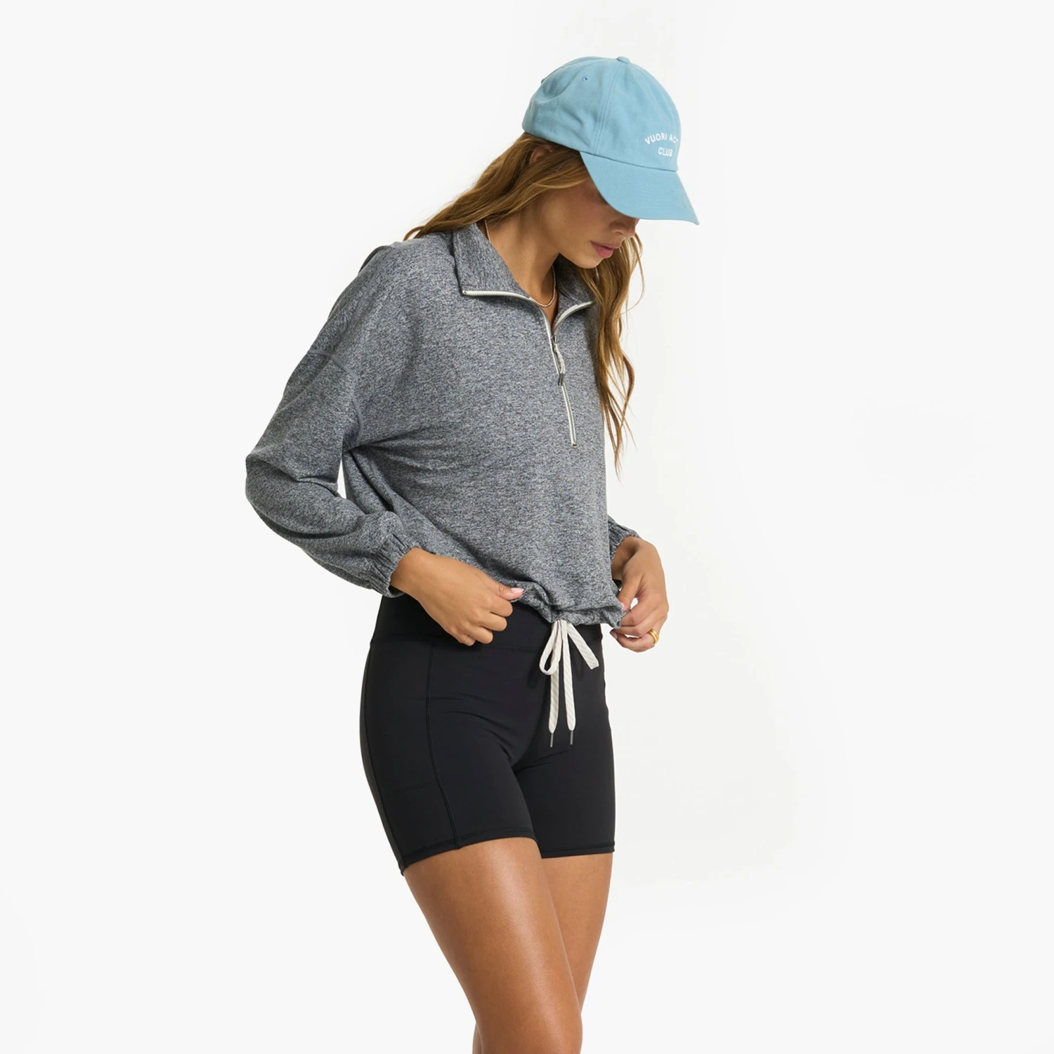 Halo Relaxed Half Zip | Heather Grey 4 Halo Relaxed Half Zip | Heather Grey - Image 2
