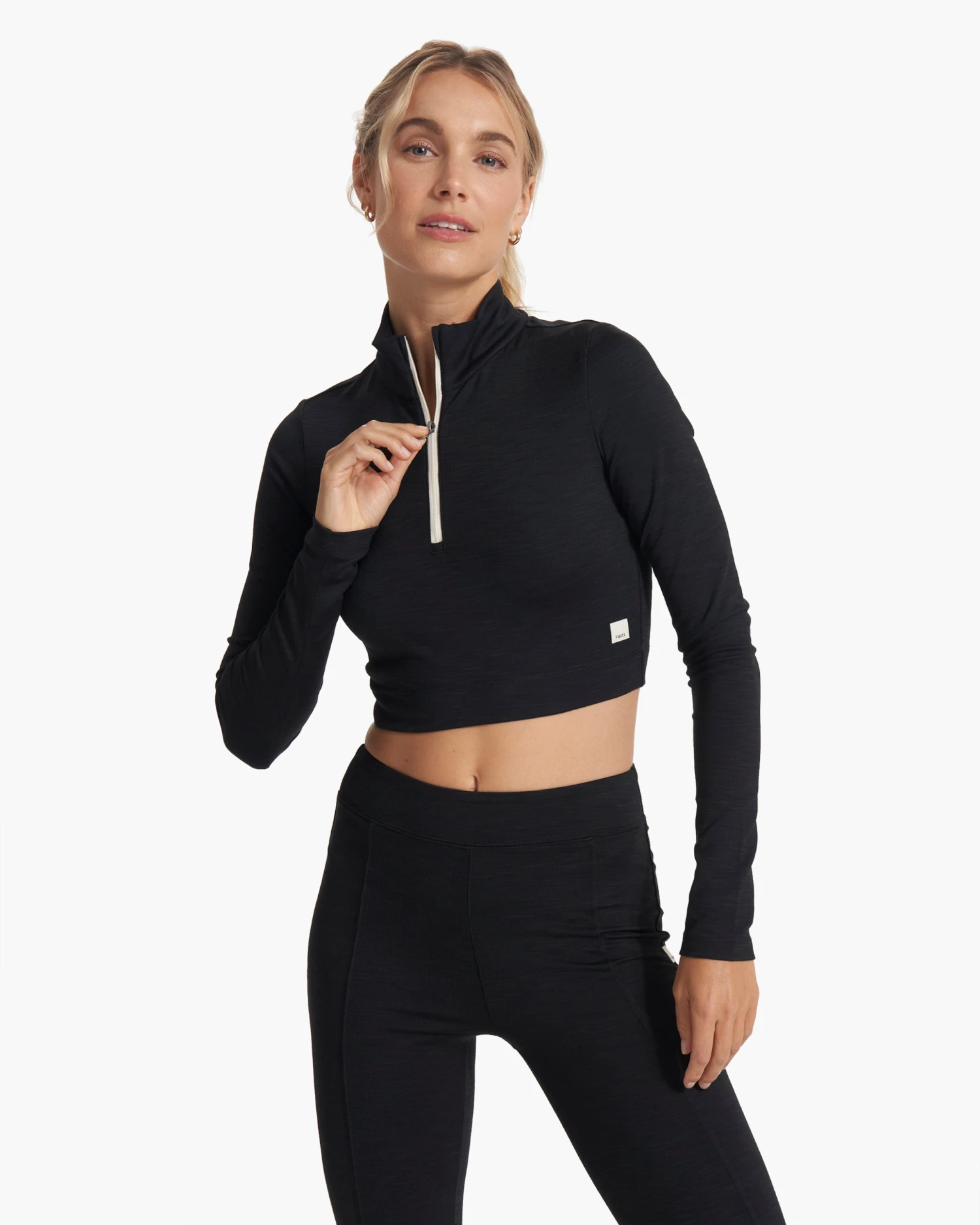 Lux Rib Half Zip | Black 4 Lux Rib Half Zip | Black - Image 2