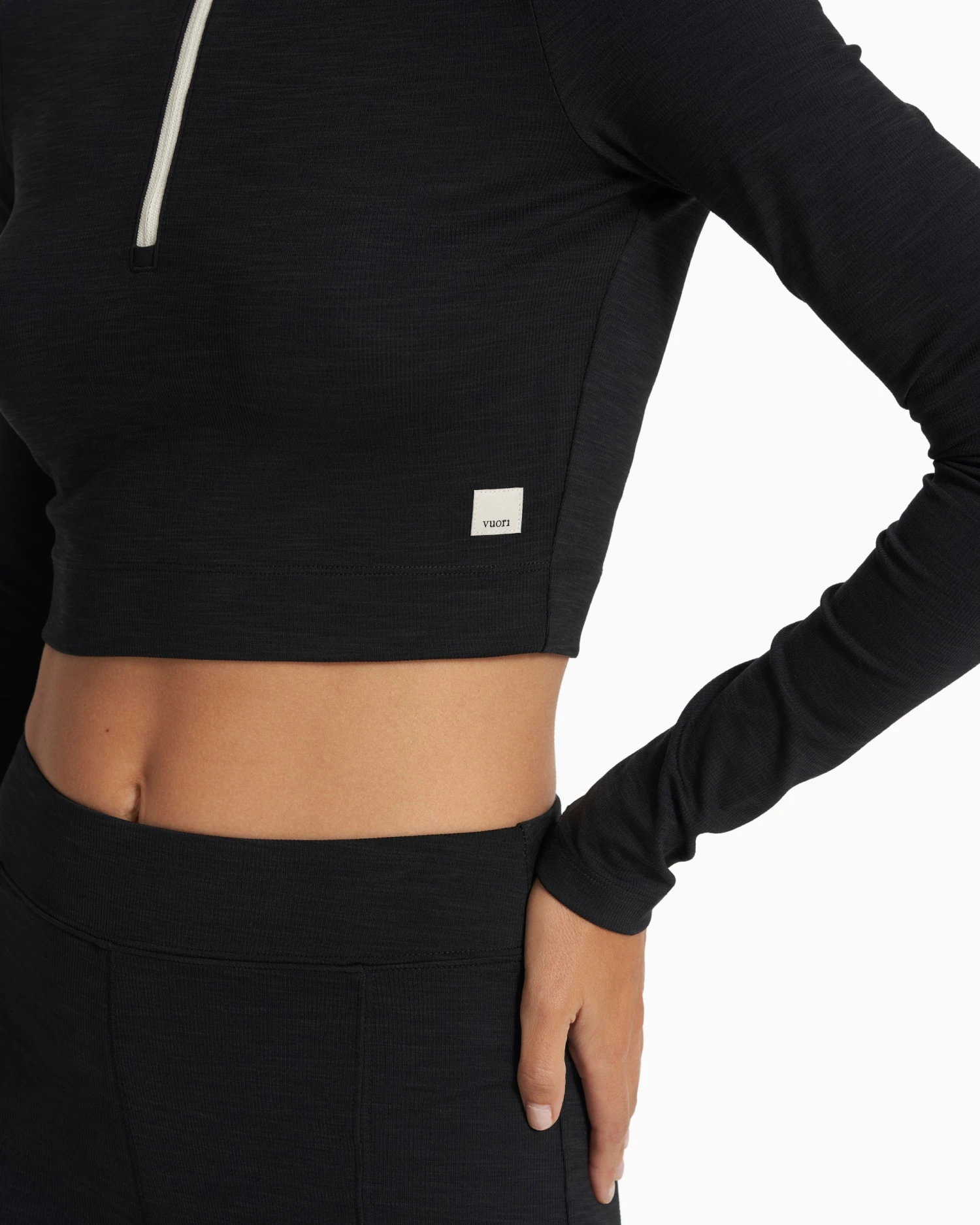 Lux Rib Half Zip | Black 8 Lux Rib Half Zip | Black - Image 6
