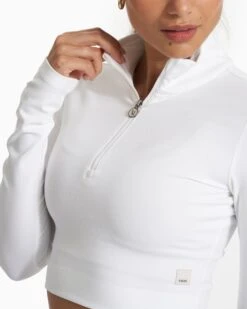 Lux Rib Half Zip | White 13 Lux Rib Half Zip | White -Funktion One Style VW294WHT SP23 W ECOMM FLEECE DETAIL 2085 1x1 fcd9a55a 785d 46c6 857f fd13d5015153