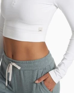 Lux Rib Half Zip | White 12 Lux Rib Half Zip | White -Funktion One Style VW294WHT SP23 W ECOMM FLEECE FULL 1975 1x1 65876ac1 faa4 43db a526 6329be64427b