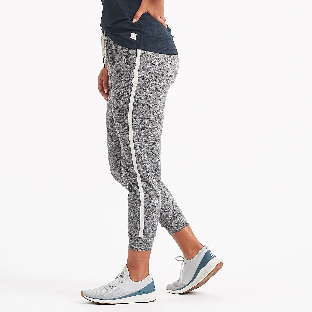 Performance Jogger | Heather Grey / Natural Stripe 4 Performance Jogger | Heather Grey / Natural Stripe - Image 2