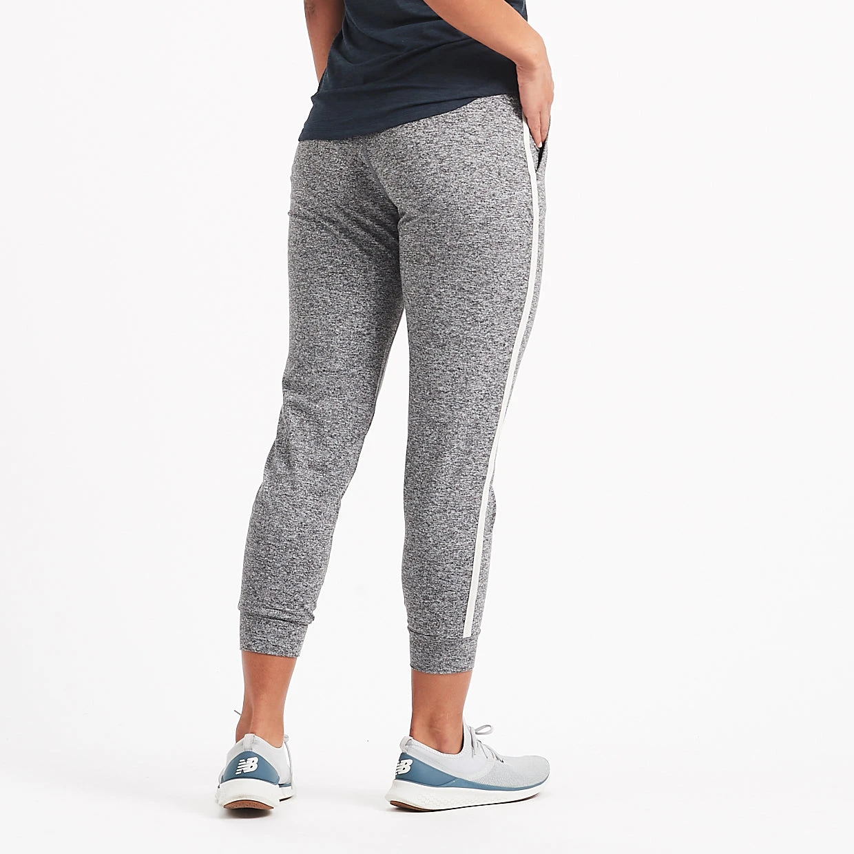 Performance Jogger | Heather Grey / Natural Stripe 5 Performance Jogger | Heather Grey / Natural Stripe - Image 3