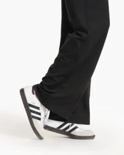 Halo Essential Wideleg - Long | Black Heather -Funktion One Style VW4023 LHBK FA23 W ECOMM PANTS DETAIL 6