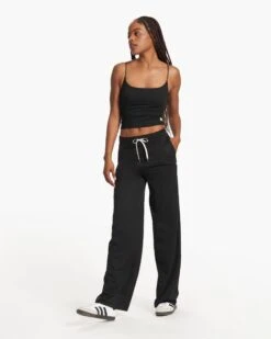 Halo Essential Wideleg - Long | Black Heather -Funktion One Style VW4023 LHBK FA23 W ECOMM PANTS FULL 2