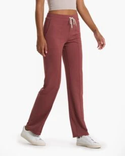 Halo Wide Leg Flare Pant | Rosewood Heather -Funktion One Style VW425HRO FA22 W ECOMM BOTTOM 02635