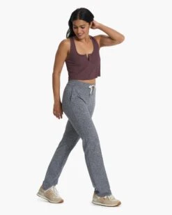 Halo Wide Leg Flare Pant | Heather Grey -Funktion One Style VW425HTG 0582