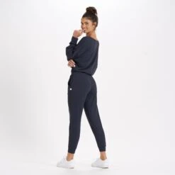 Long-Sleeve Lux Jumpsuit | Midnight Heather 8 Long-Sleeve Lux Jumpsuit | Midnight Heather -Funktion One Style VW438MNH 3 47cef101 e25d 4ab6 af1c 8c0d7b8674ce