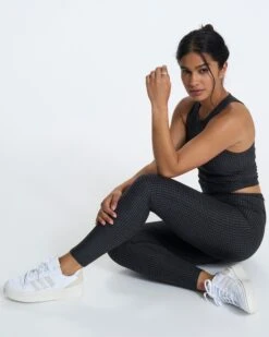 Clean Elevation Legging | Charcoal Heather Gingham -Funktion One Style VW444HCG SP23 W ECOMM BOTTOMS 3608 1X1 b2f3ad7f 76a4 4ee2 b78c 3152c6942508
