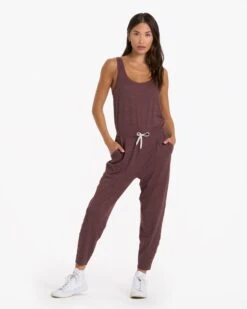 Lux At Ease Jumpsuit | Chestnut Heather -Funktion One Style VW458HCH 02630 1