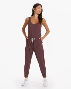 Lux At Ease Jumpsuit | Chestnut Heather -Funktion One Style VW458HCH 02631 1
