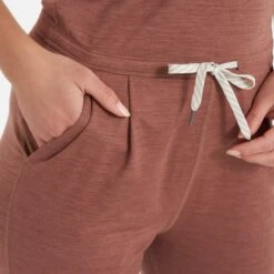 Lux At Ease Jumpsuit | Dark Terracotta Heather -Funktion One Style VW458HDT 7624