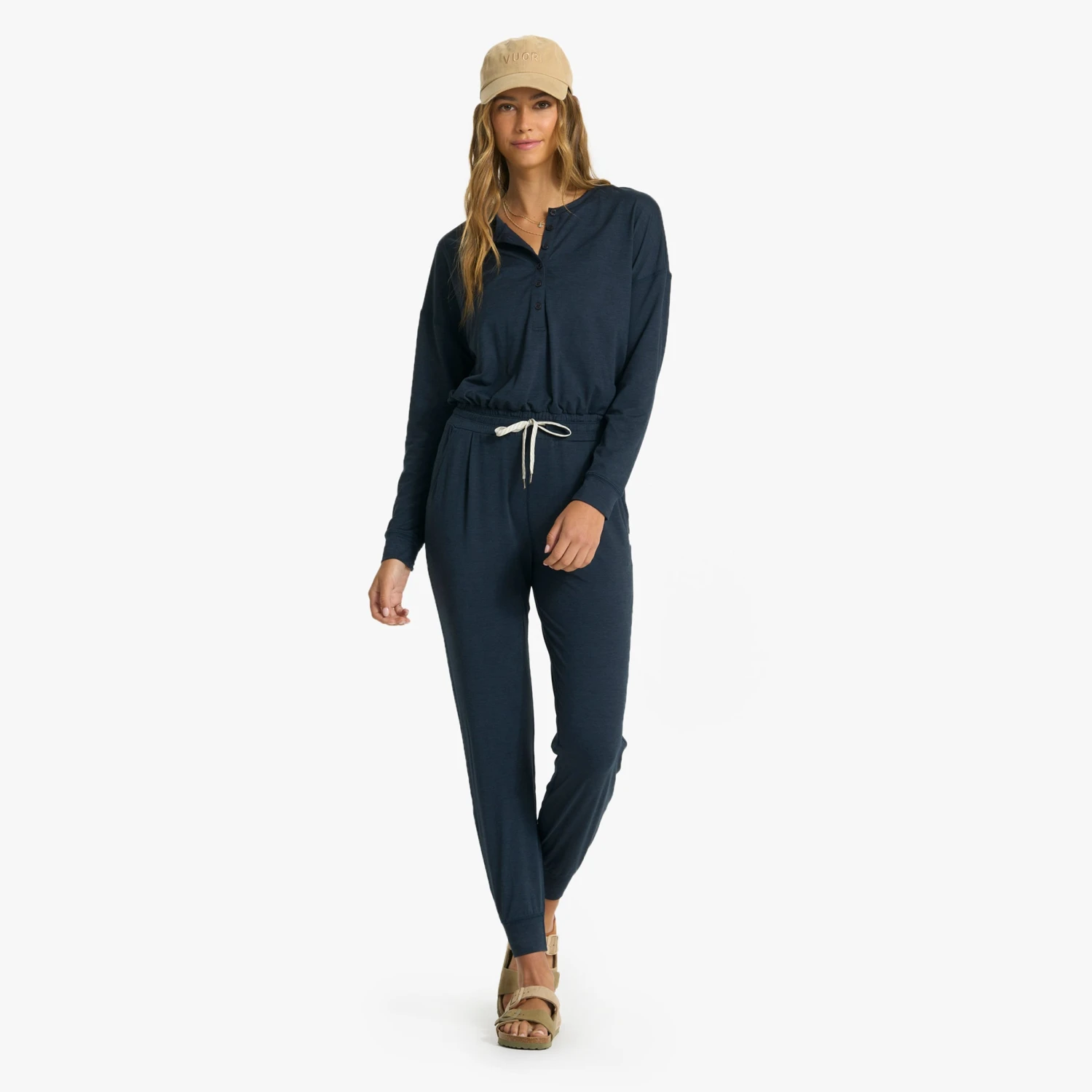Lux Henley Jumpsuit | Ink Heather 3 Lux Henley Jumpsuit | Ink Heather