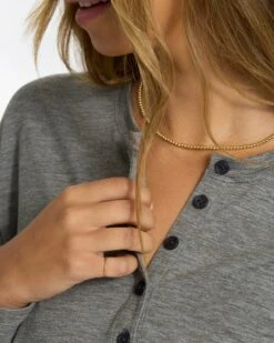 Lux Henley Jumpsuit | Heather Grey -Funktion One Style VW478HTG 0171