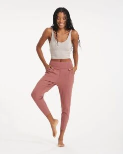 Pose At Ease Pant | Rosewood Heather -Funktion One Style VW479HRO 0172